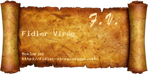 Fidler Virág névjegykártya