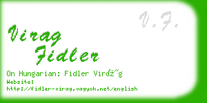 virag fidler business card